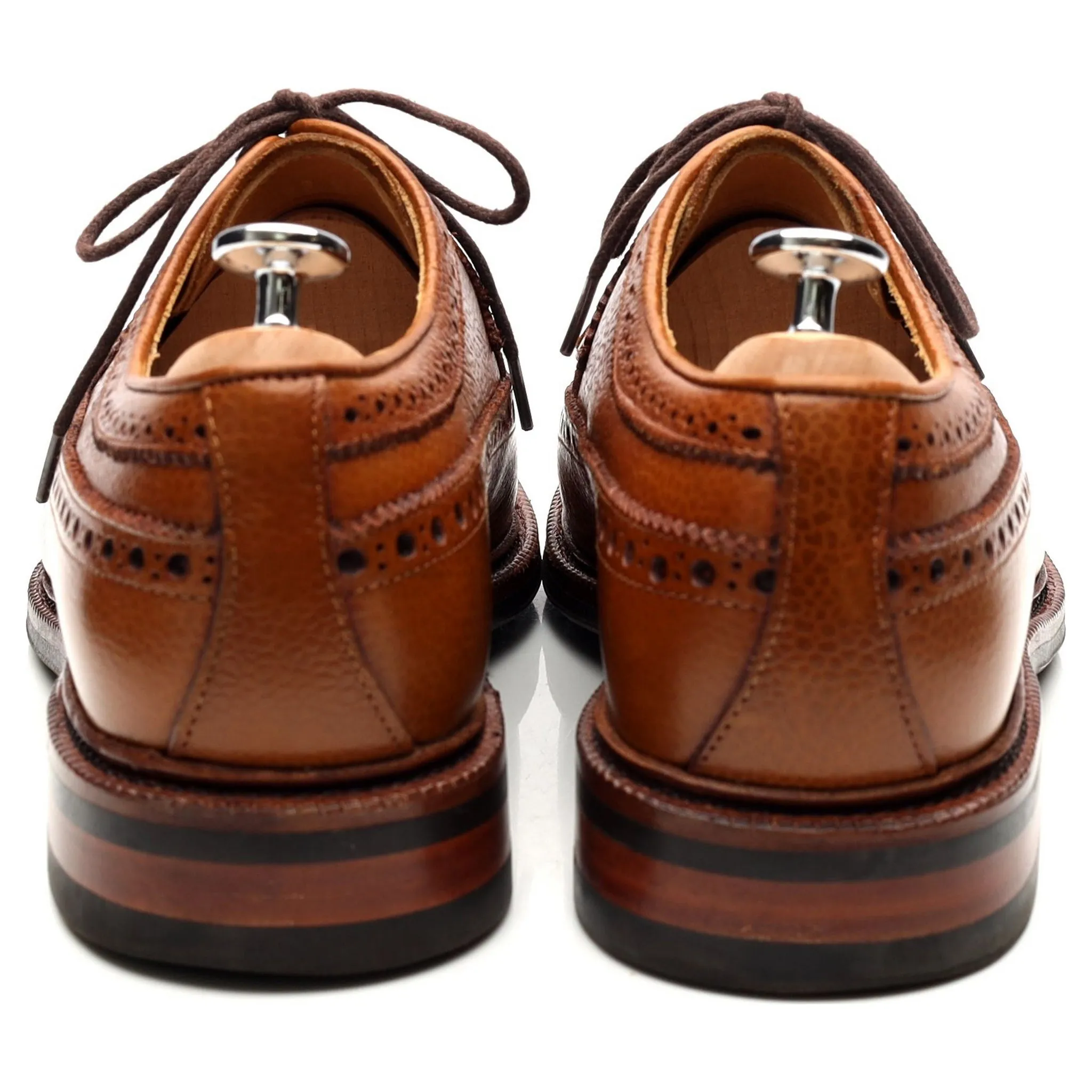 '101375' Tan Brown Leather Derby Brogues UK 8 E