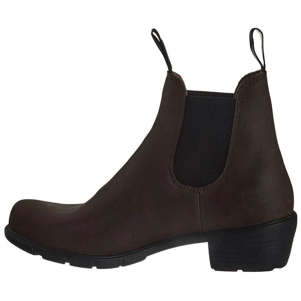 1673 Water-Resistant Leather Women's Heeled Chelsea Boots