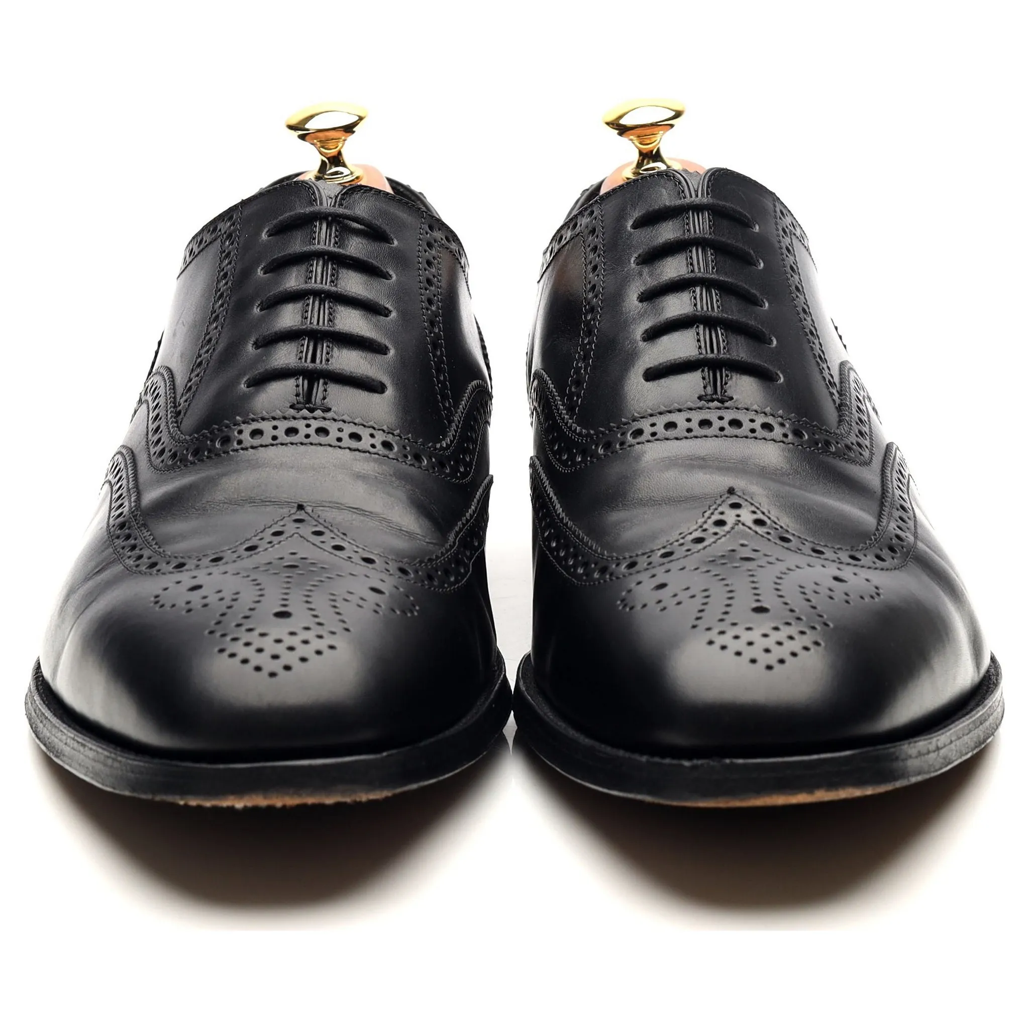 1880 'Buckingham' Black Leather Brogues UK 10.5 F