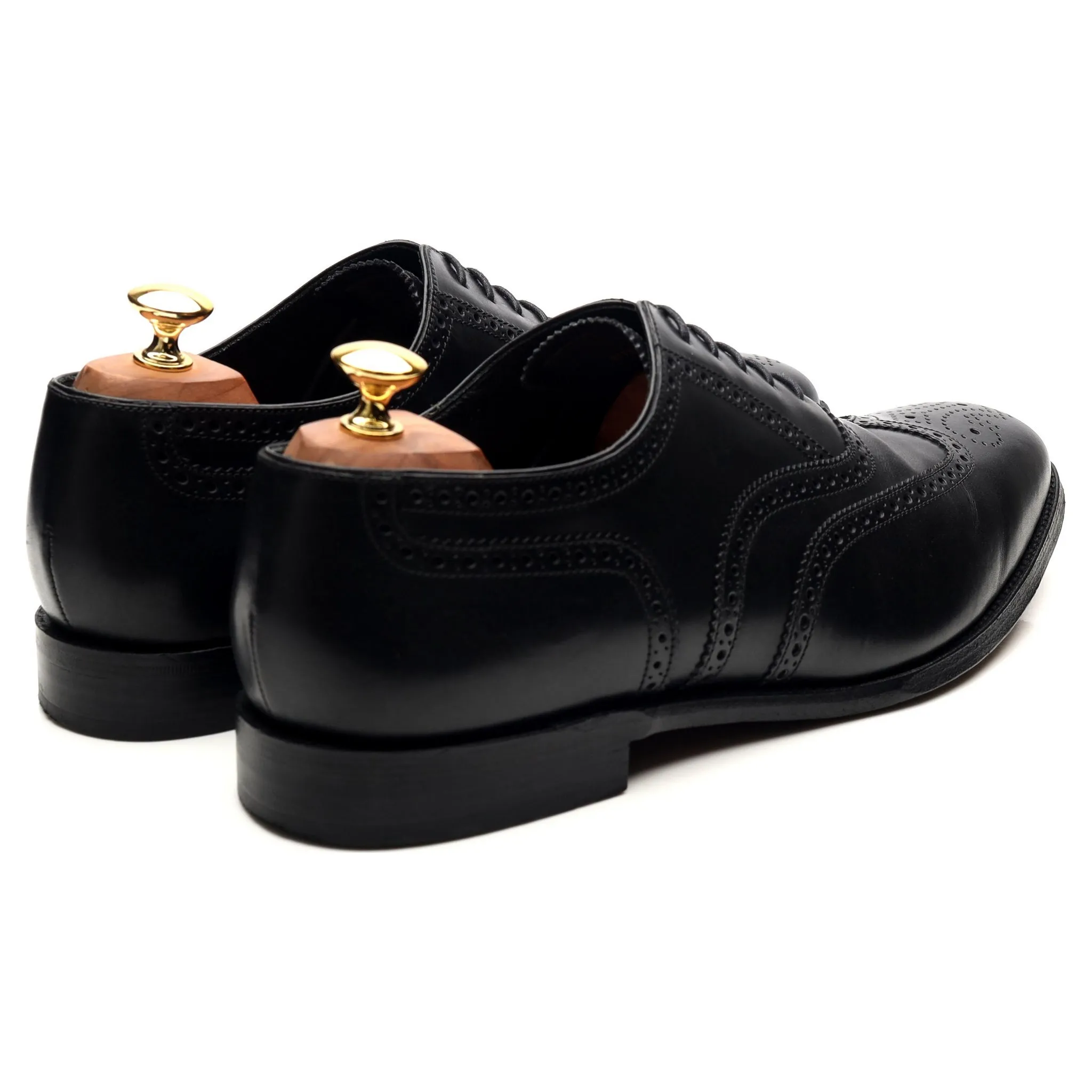 1880 'Buckingham' Black Leather Brogues UK 10.5 F