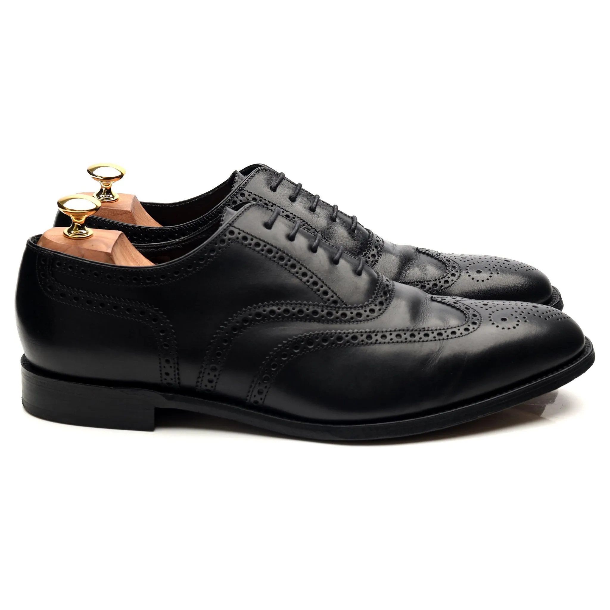 1880 'Buckingham' Black Leather Brogues UK 10.5 F