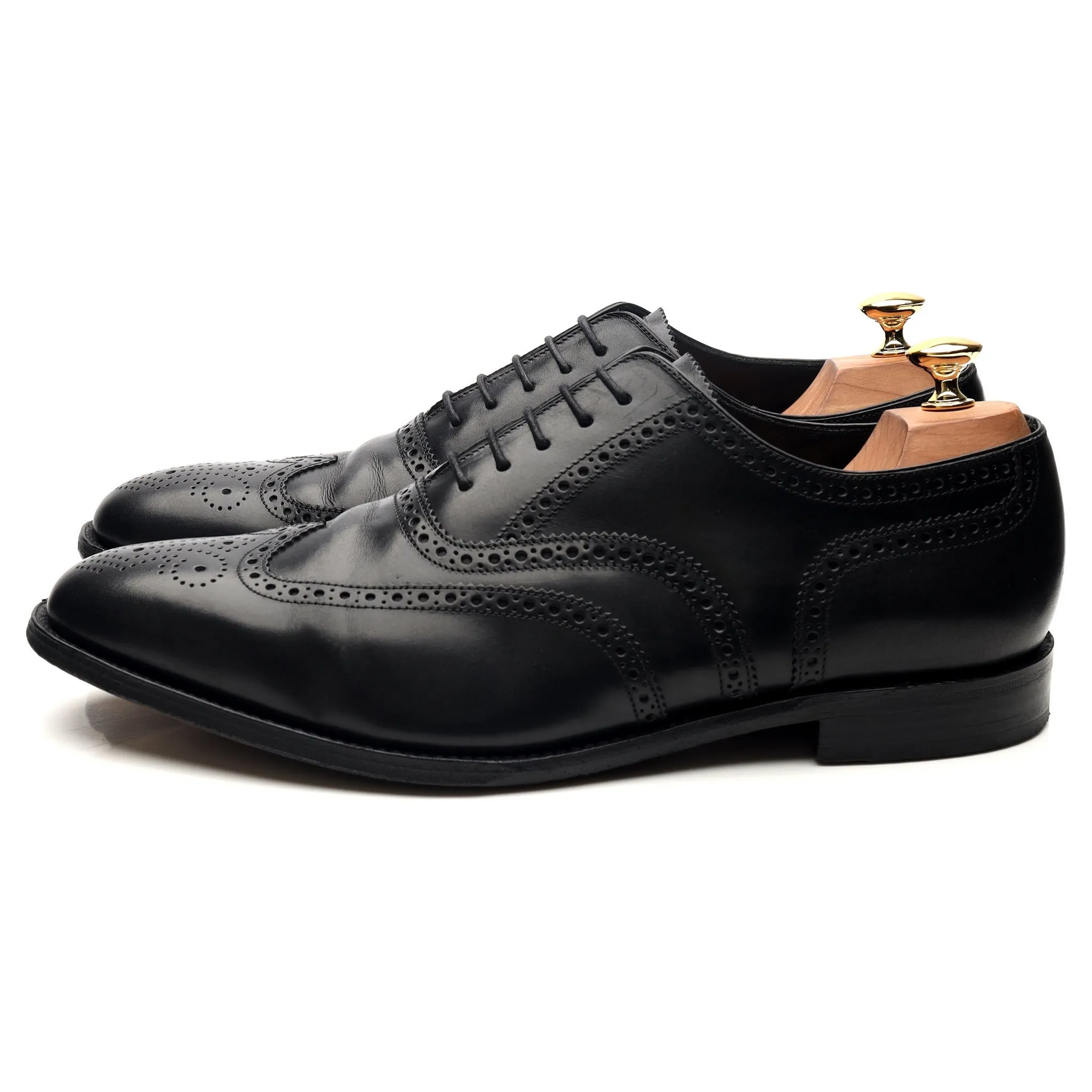 1880 'Buckingham' Black Leather Brogues UK 10.5 F