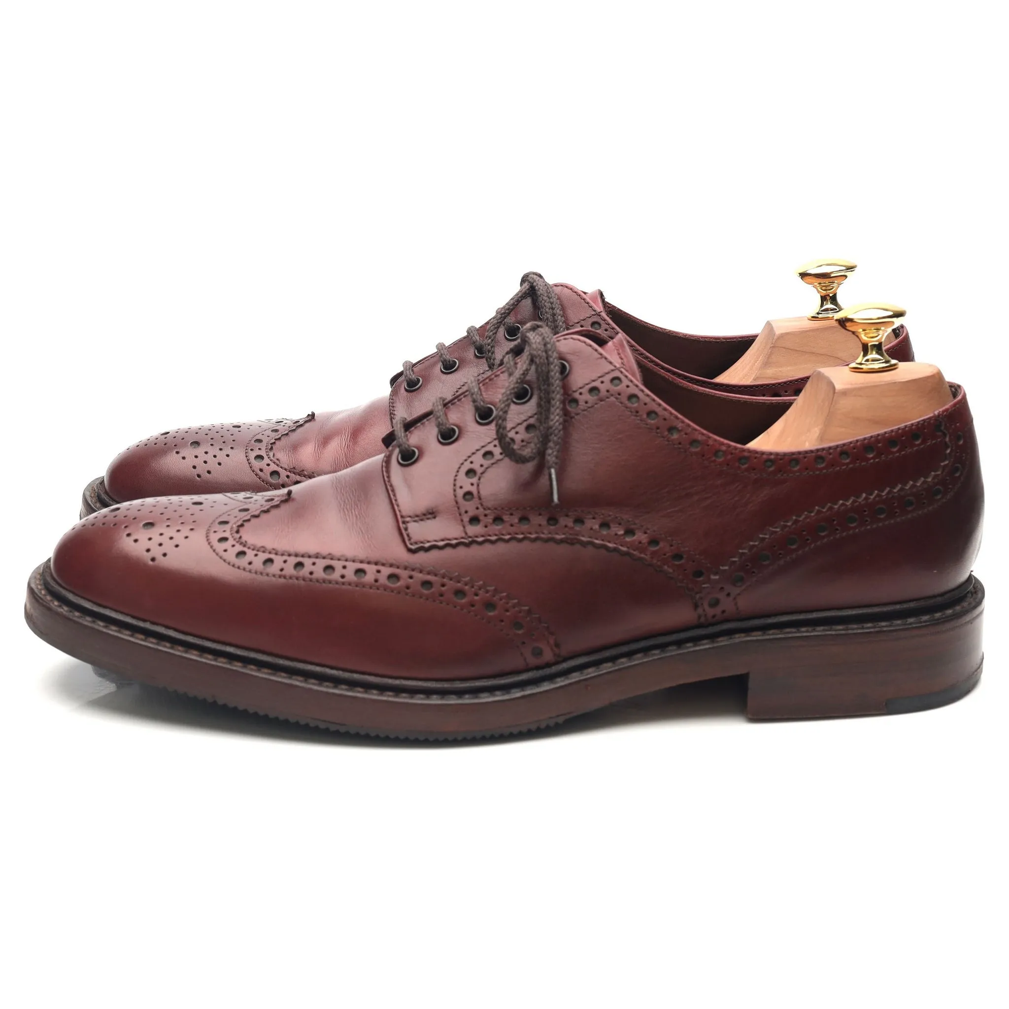 1880 'Chester 2' Burgundy Leather Derby Brogues UK 10 F