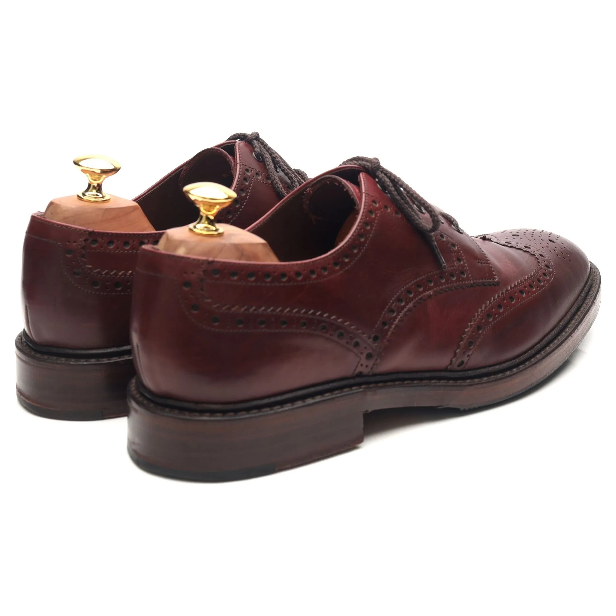 1880 'Chester 2' Burgundy Leather Derby Brogues UK 10 F