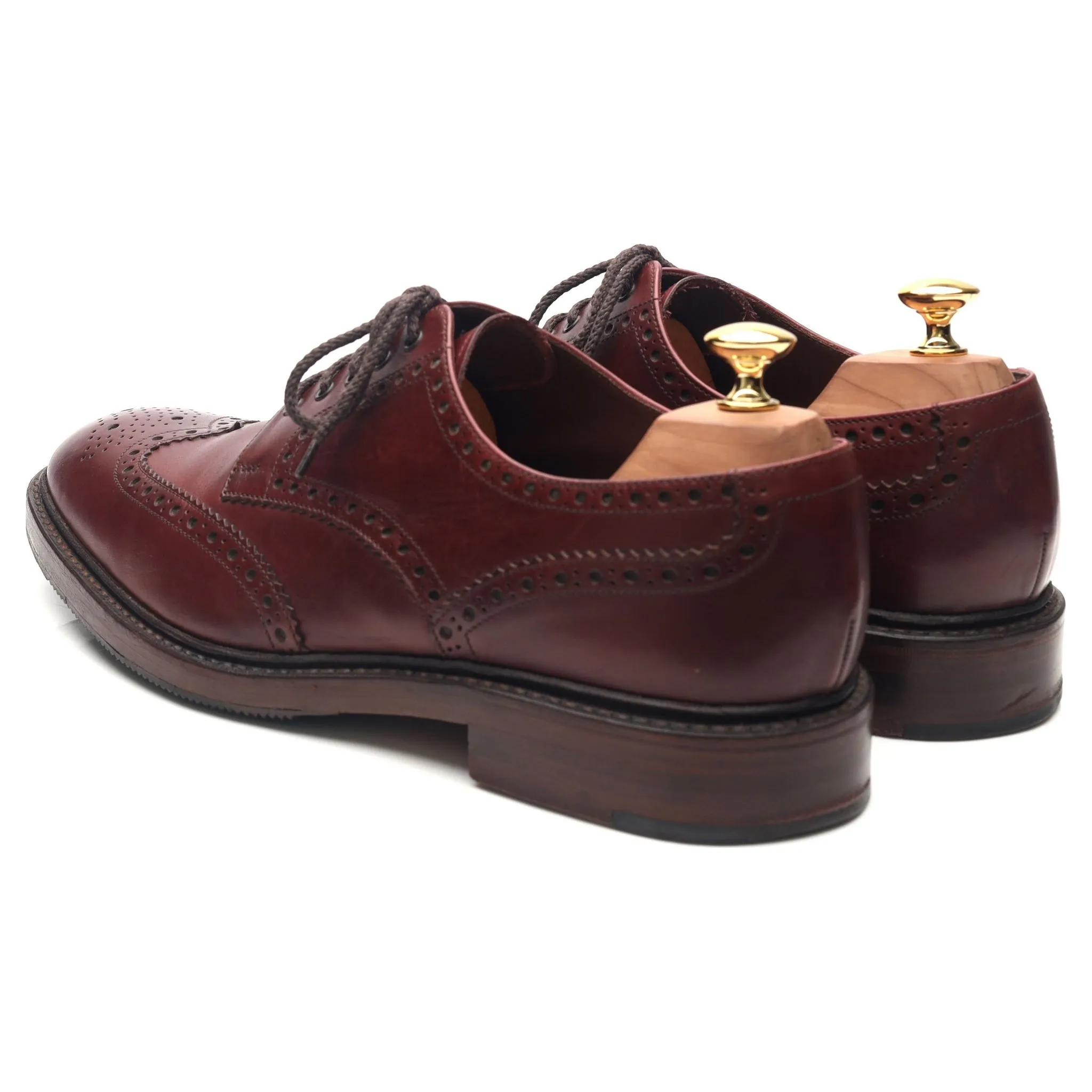 1880 'Chester 2' Burgundy Leather Derby Brogues UK 10 F