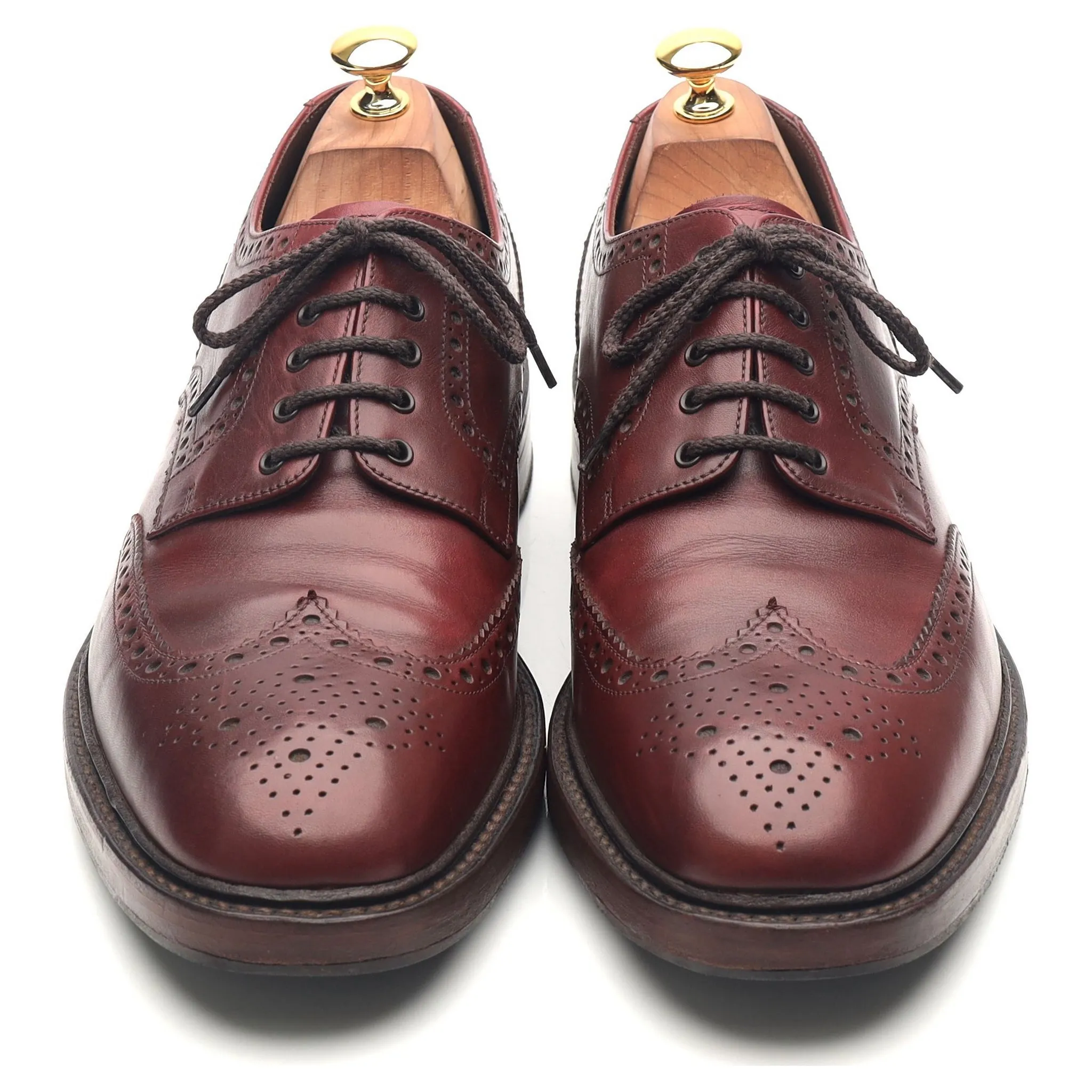 1880 'Chester 2' Burgundy Leather Derby Brogues UK 10 F