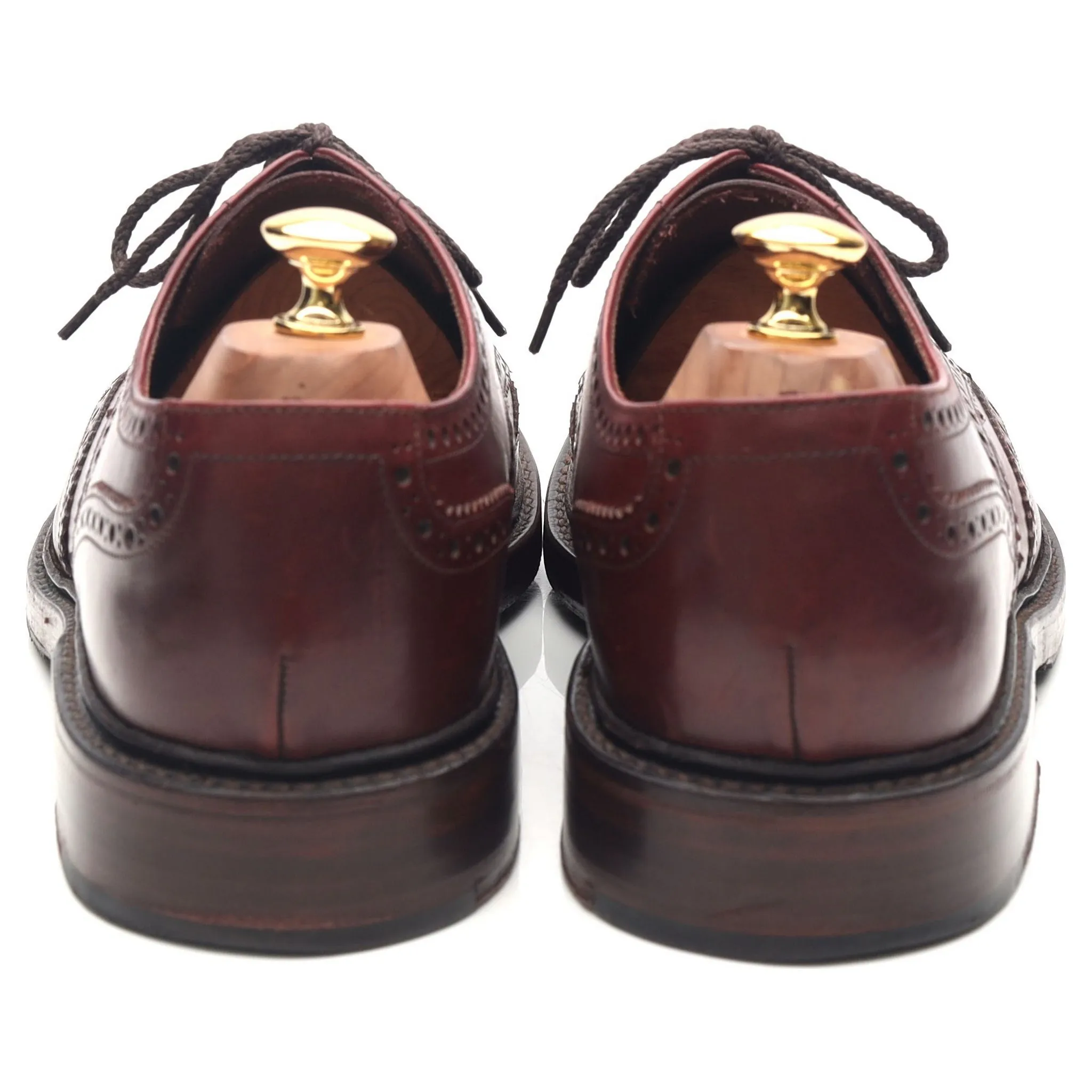 1880 'Chester 2' Burgundy Leather Derby Brogues UK 10 F