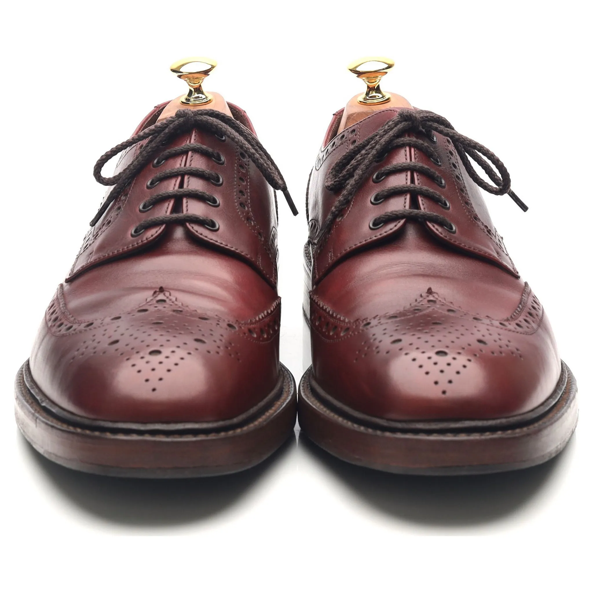 1880 'Chester 2' Burgundy Leather Derby Brogues UK 10 F