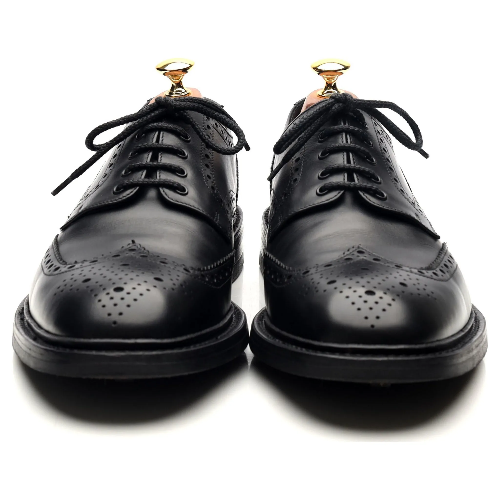 1880 'Chester' Black Leather Derby Brogues UK 10 F