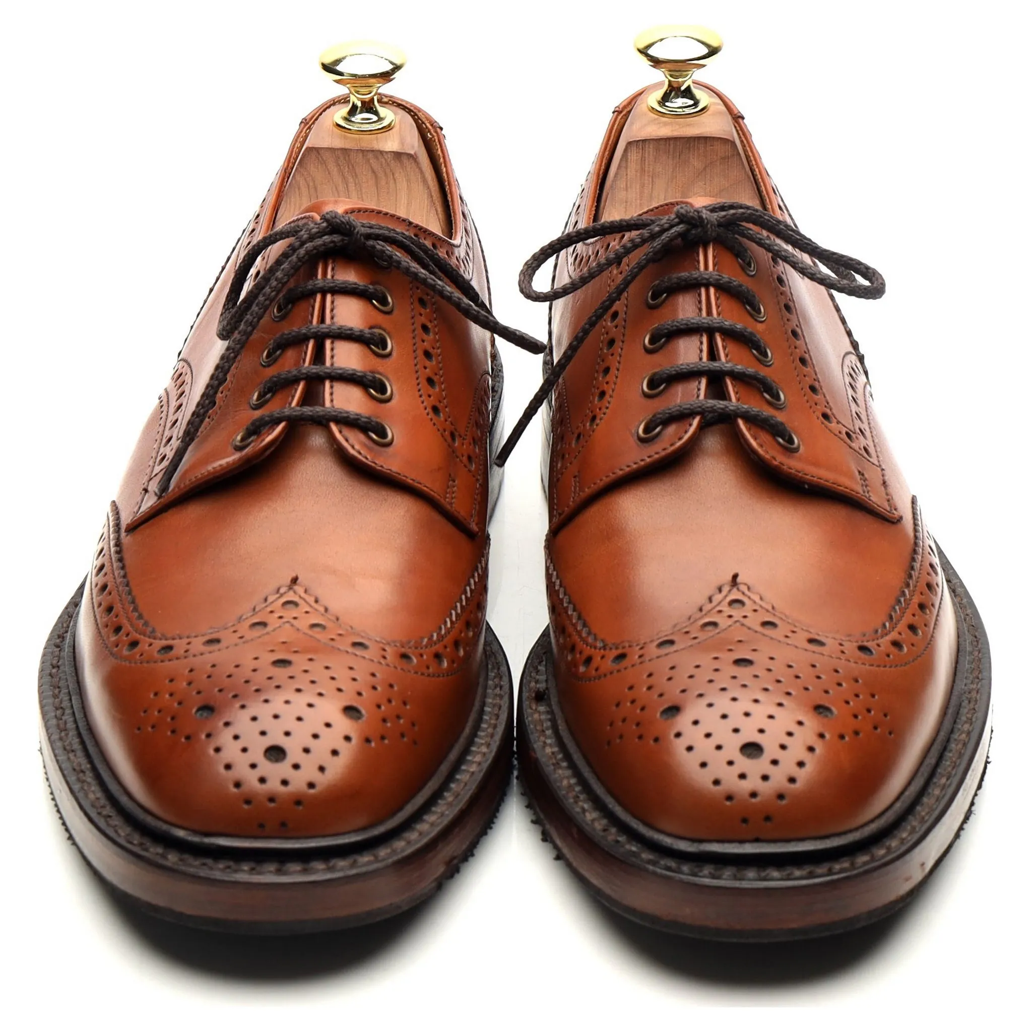 1880 'Chester' Brown Leather Derby Brogues UK 7.5 F