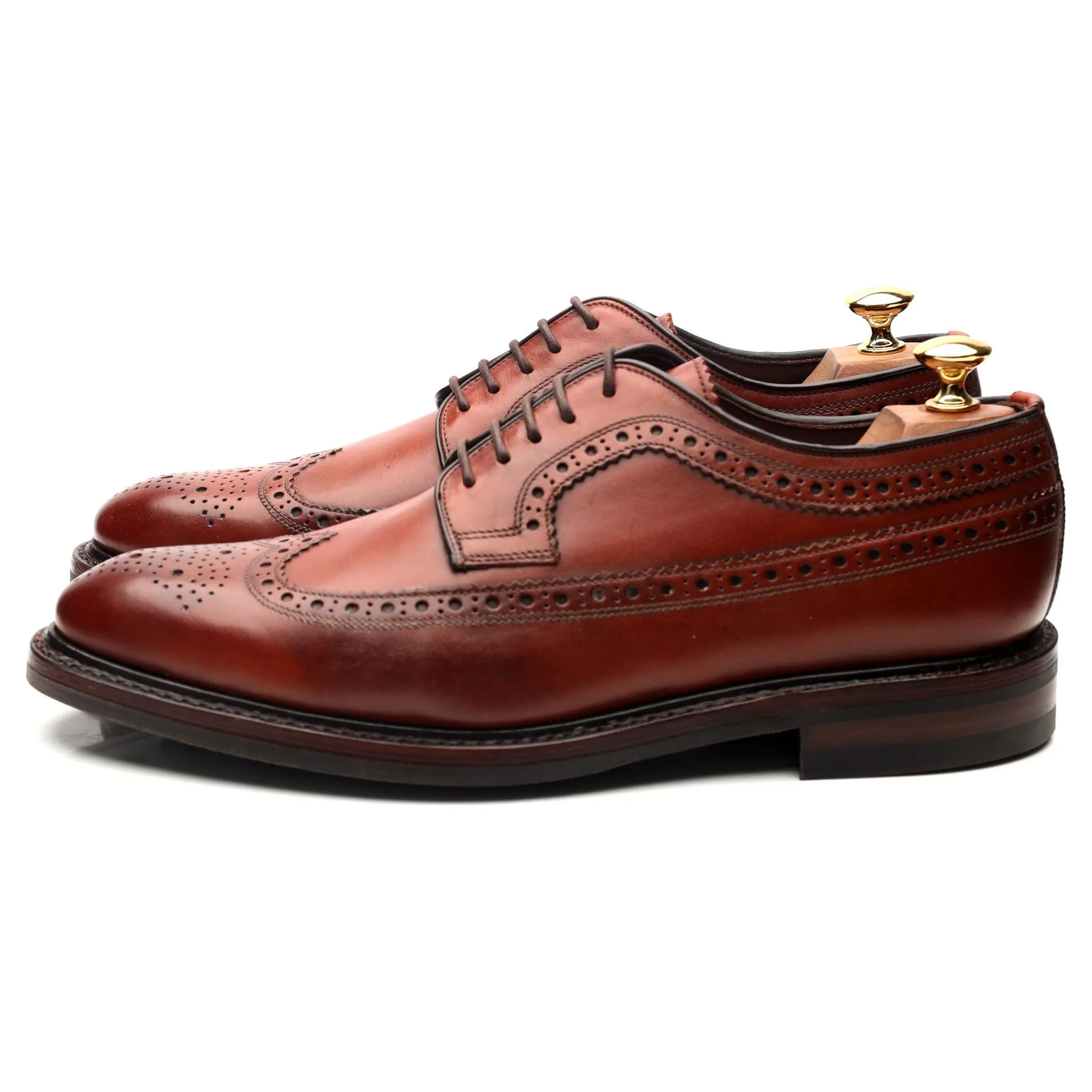 1880 Legacy 'Birkdale' Brown Leather Derby Brogues UK 9 F