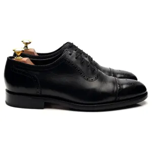 1880 'Strand' Black Leather Oxford Semi Brogues UK 7.5 F