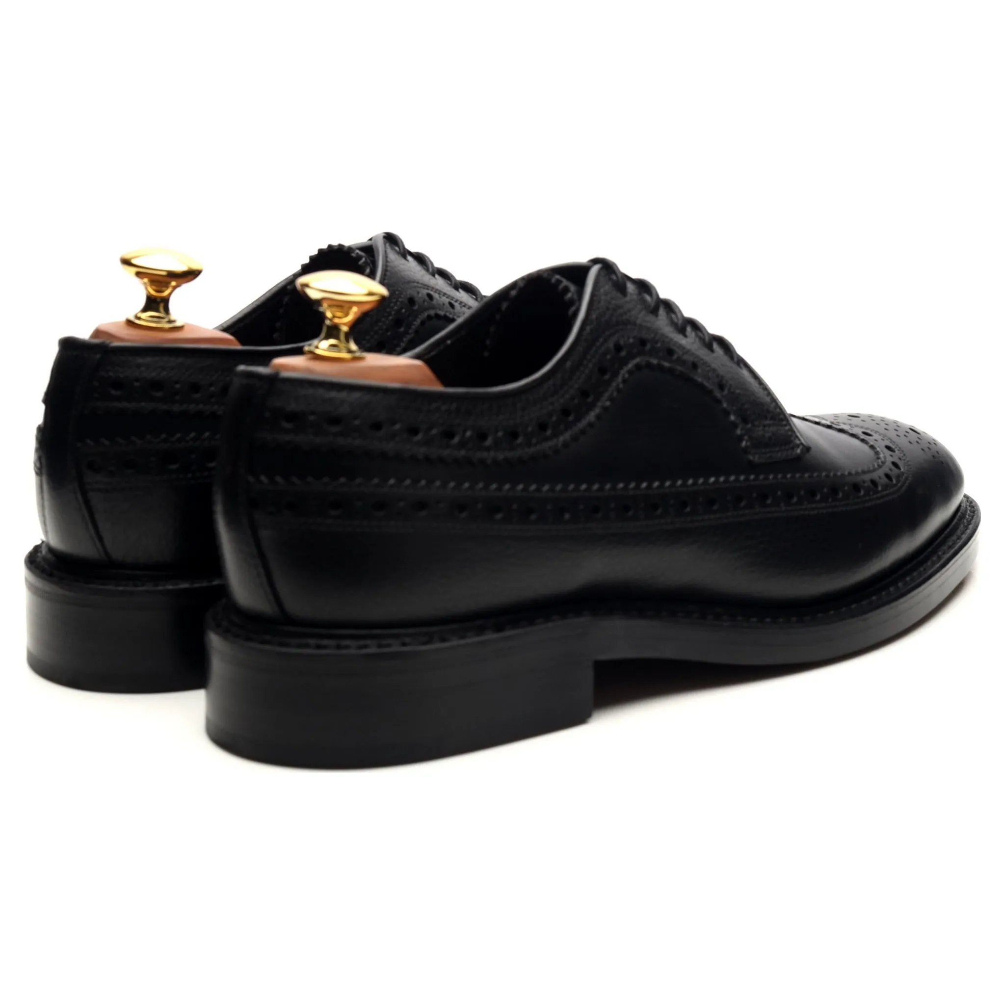 1880 'Taunton' Black Leather Derby Brogues UK 6 F