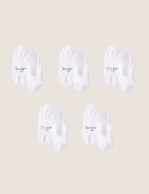 5-Pack Women's Everyday Low-Cut Hidden Socks - White