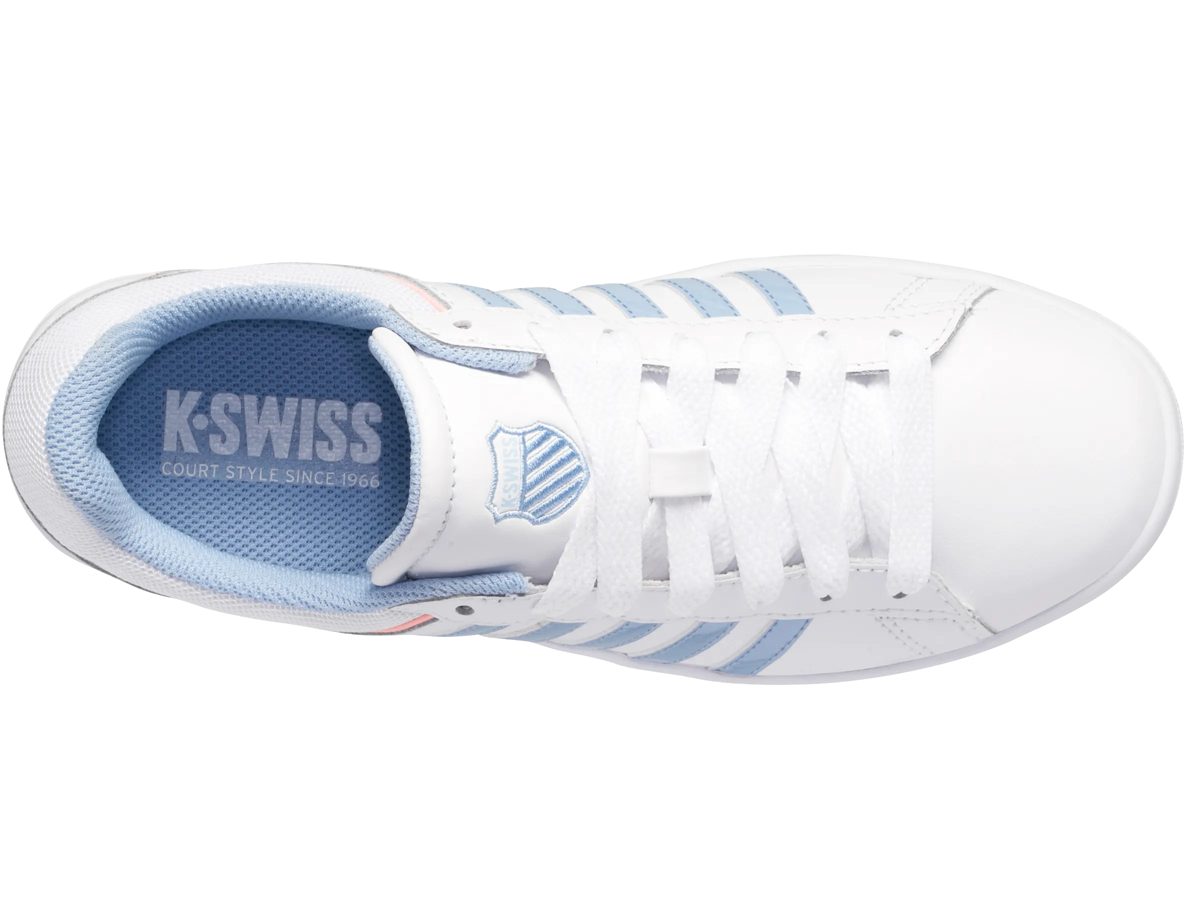 96154-161-M | COURT WINSTON | WHITE/CHAMBRAY BLUE/SAND CORAL