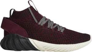 Adidas Tubular Doom Sock Primeknit 'Maroon' Sneakers, Red