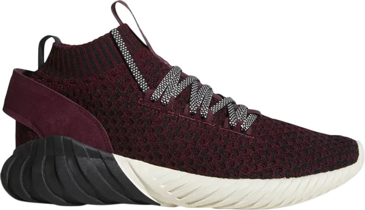 Adidas Tubular Doom Sock Primeknit 'Maroon' Sneakers, Red