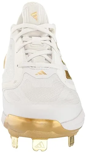 adidas Women's Adizero Purehustle 3 Elite Sneaker, White/Gold Metallic/Gold Metallic, 11