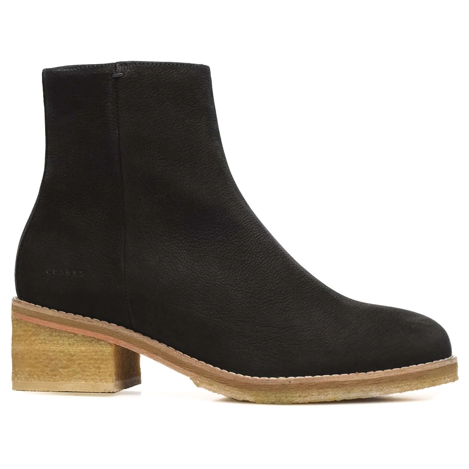 Amara Crepe Nubuck Leather Women's Heeled Ankle Boots