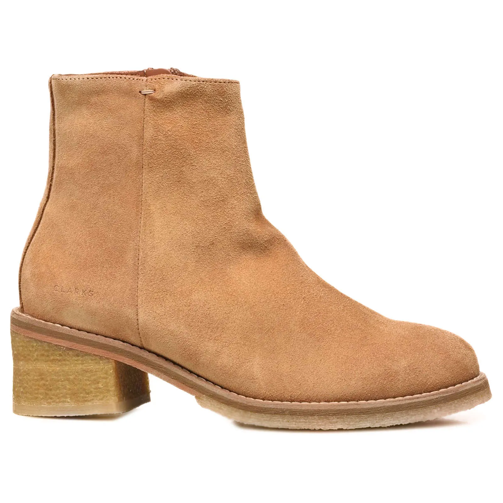 Amara Crepe Suede Leather Women's Heeled Ankle Boots