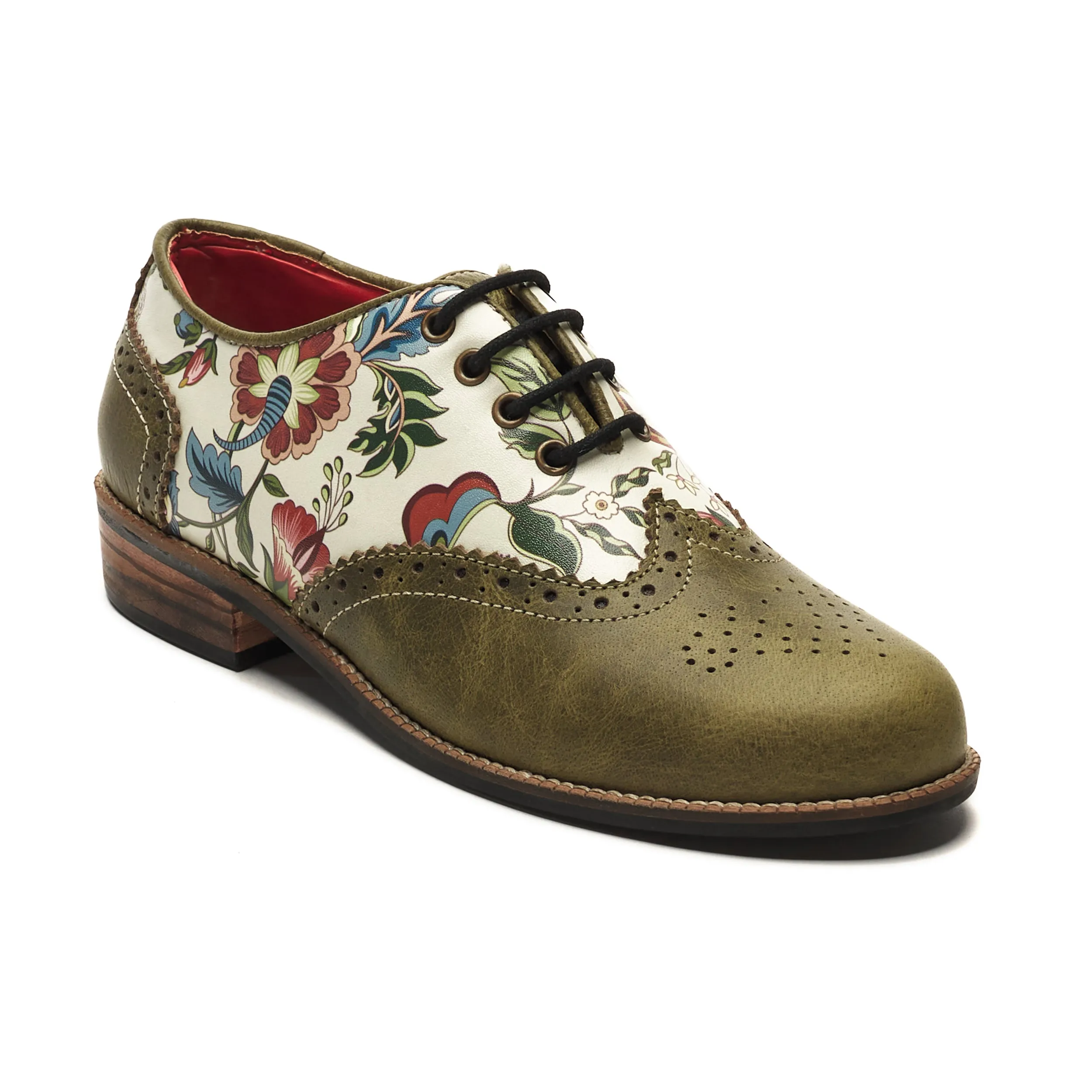 Bageecha Brogues Women – Olive