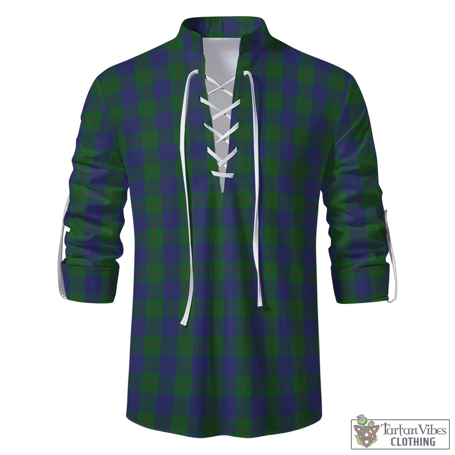 Barclay Tartan Men's Scottish Traditional Jacobite Ghillie Kilt Shirt