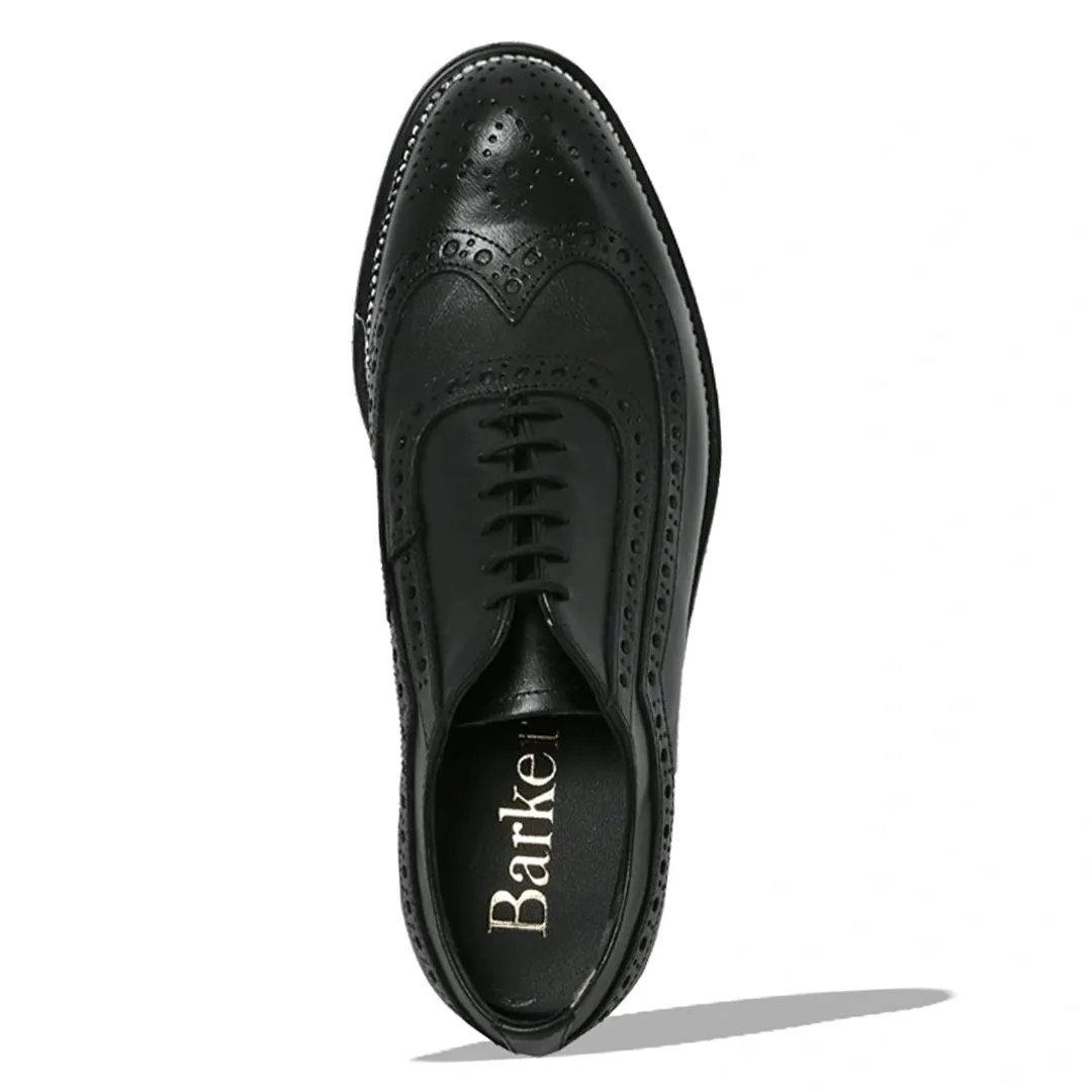 Barker Elliot Leather Brogue Black Shoe