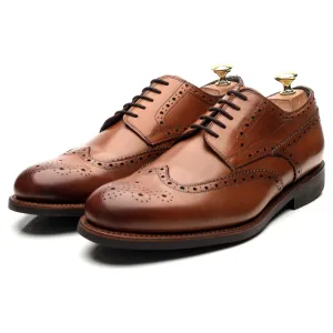 'Bath' Tan Brown Leather Derby Brogues UK 8 F