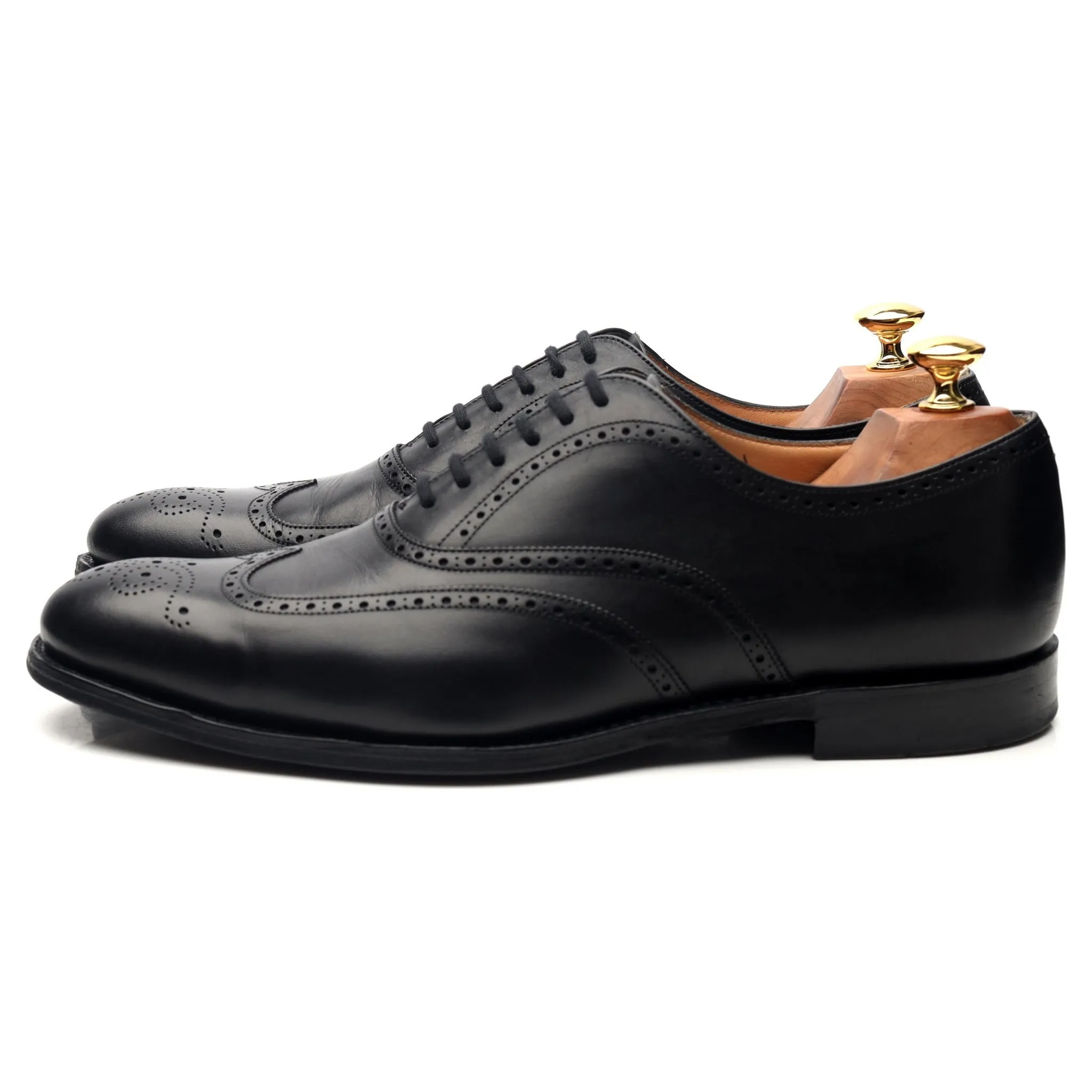 'Berlin' Black Leather Oxford Brogues UK 8 F