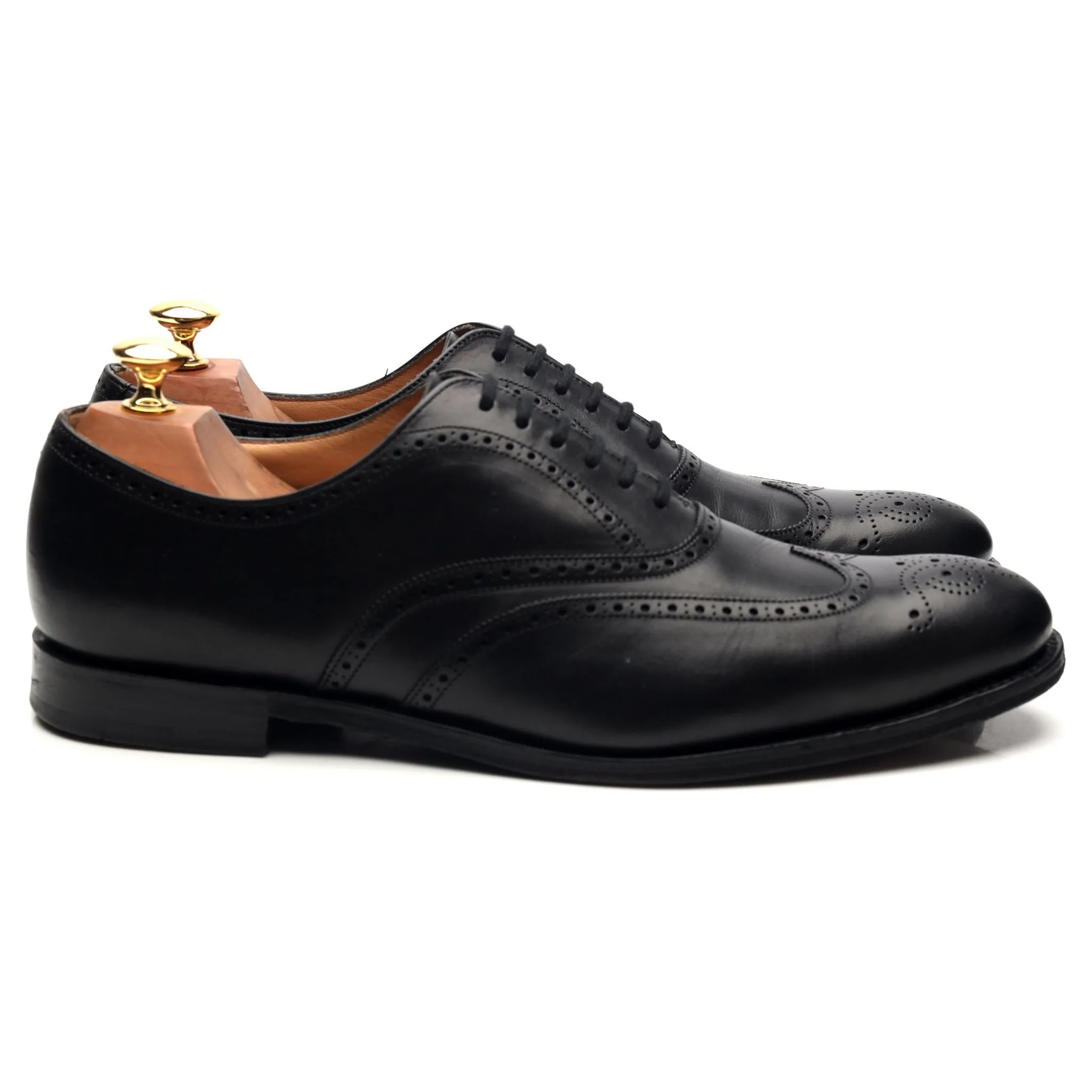 'Berlin' Black Leather Oxford Brogues UK 8 F