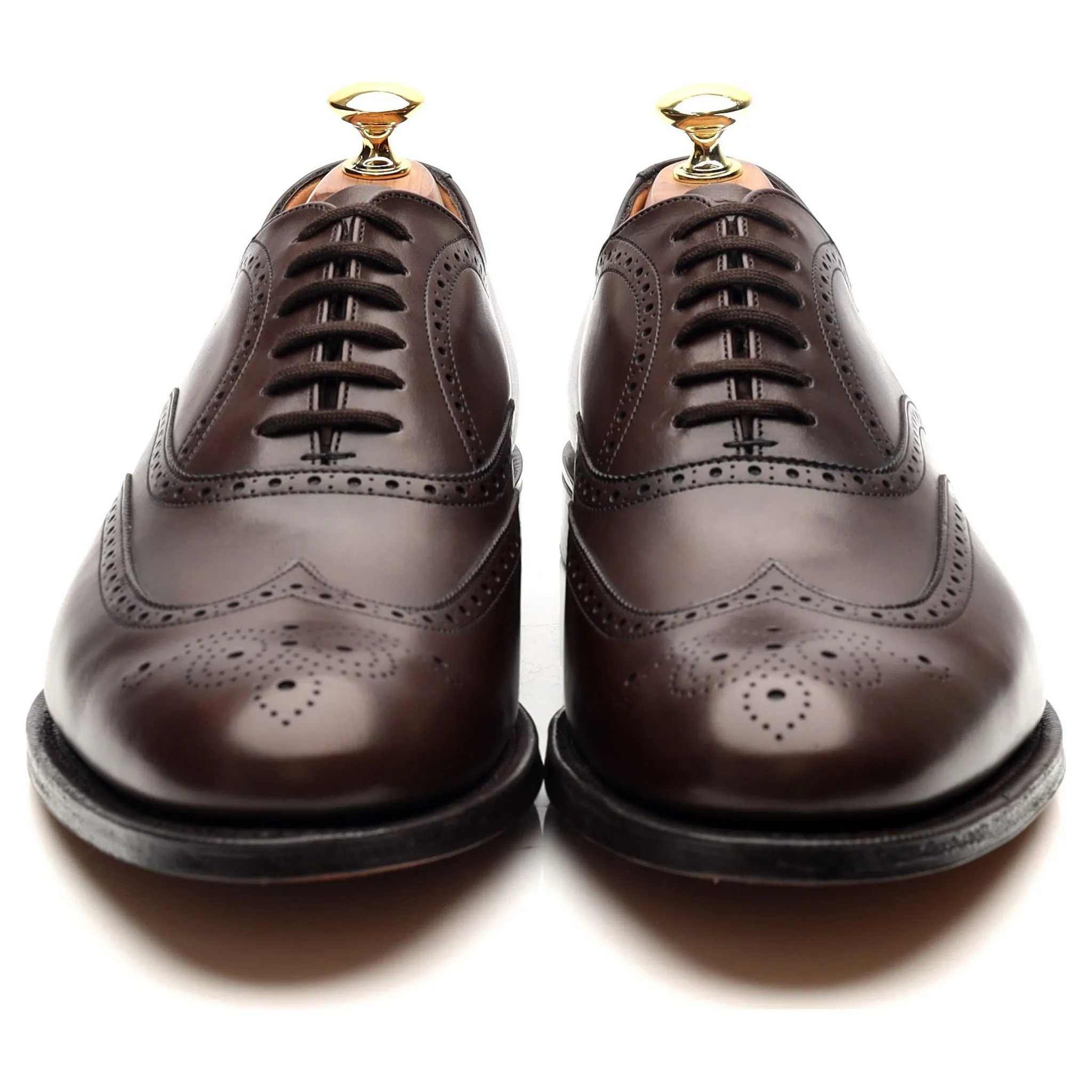 'Berlin' Dark Brown Leather Brogues UK 8 F