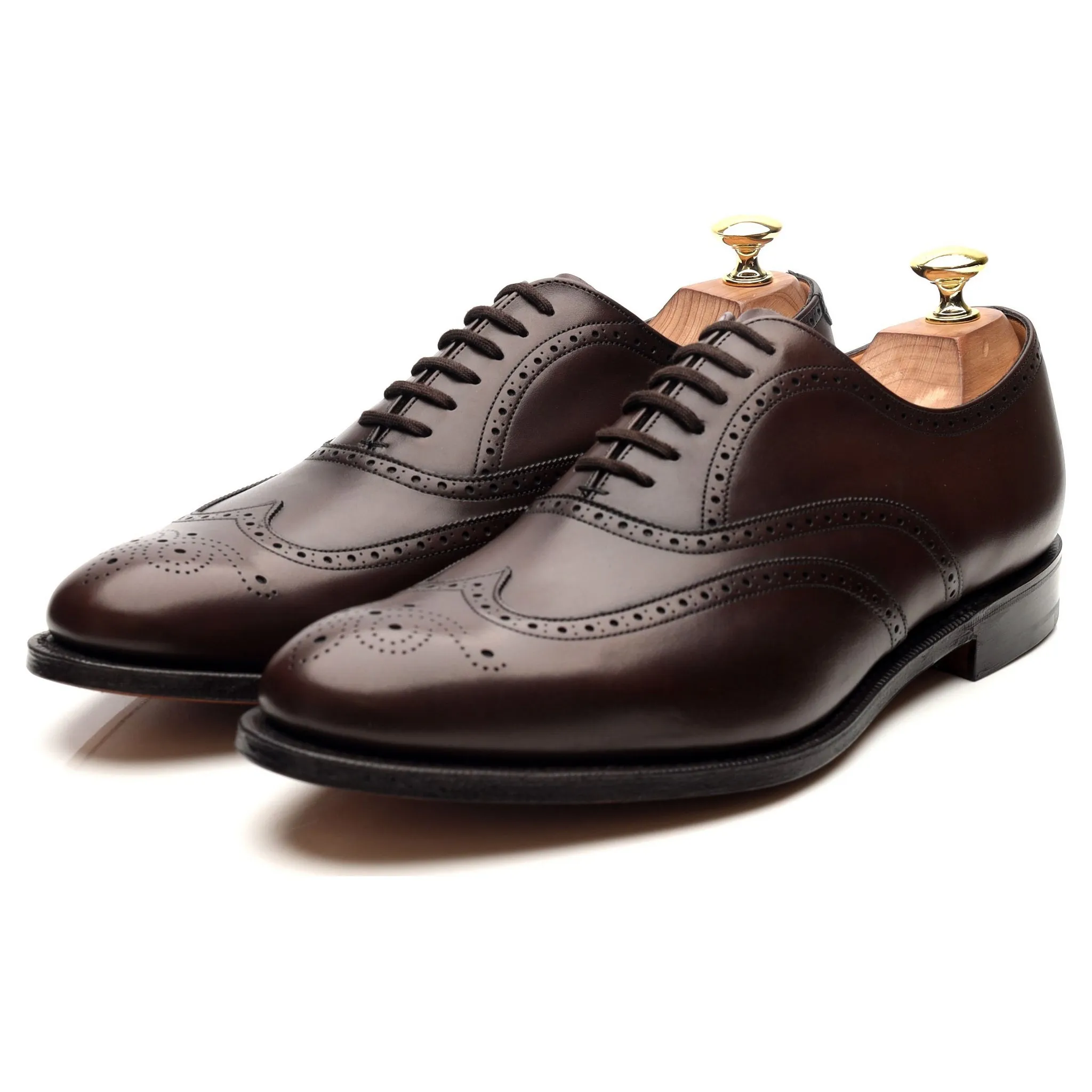 'Berlin' Dark Brown Leather Brogues UK 8 F