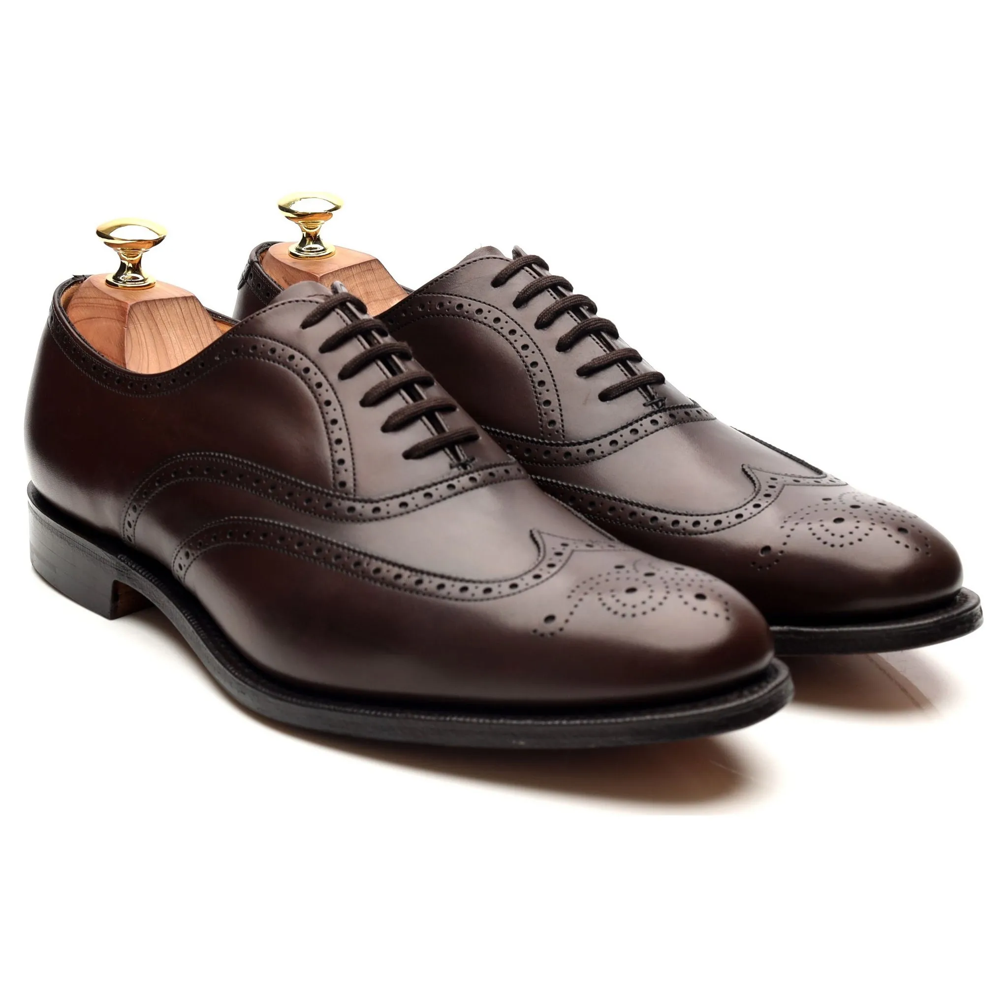 'Berlin' Dark Brown Leather Brogues UK 8 F