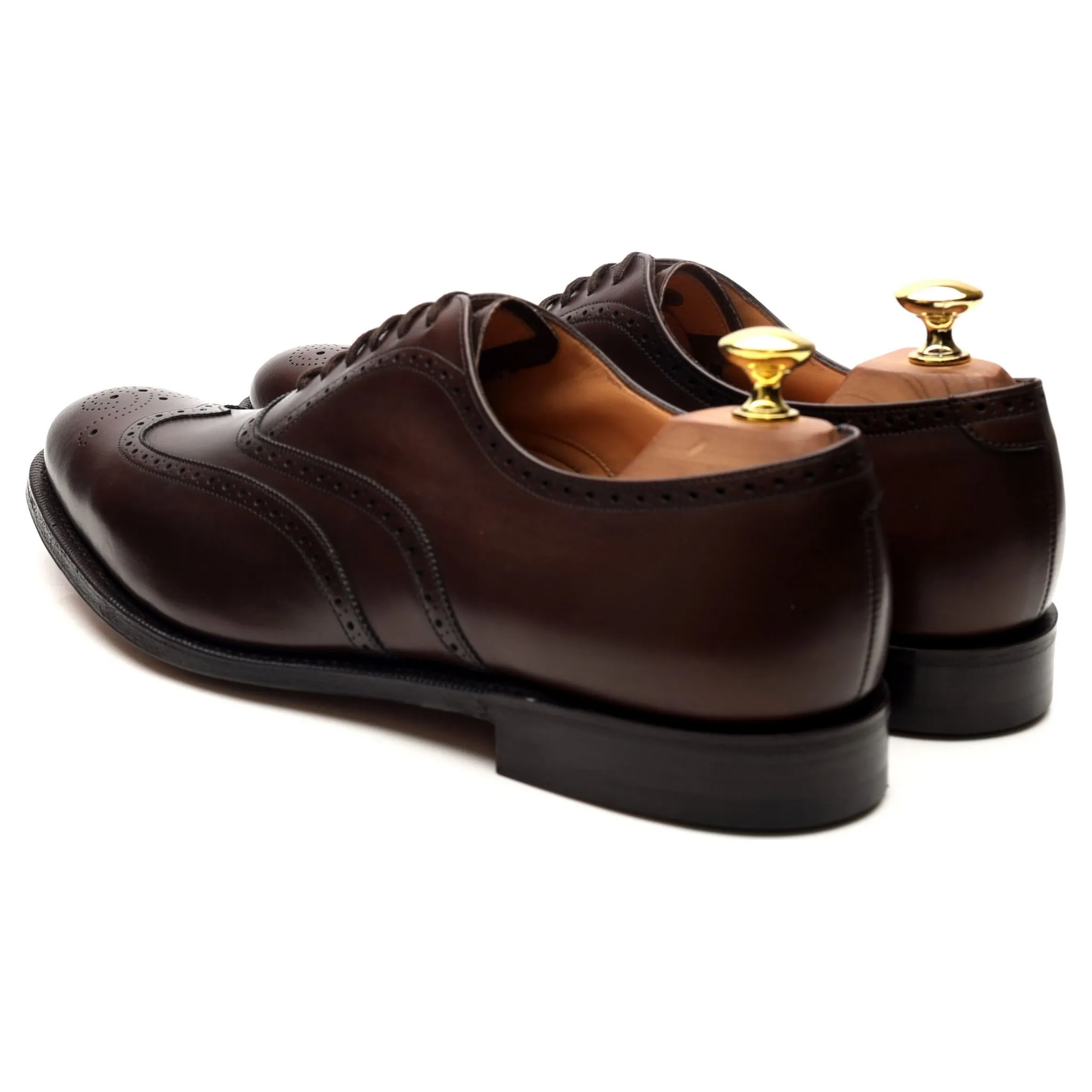 'Berlin' Dark Brown Leather Brogues UK 8 F