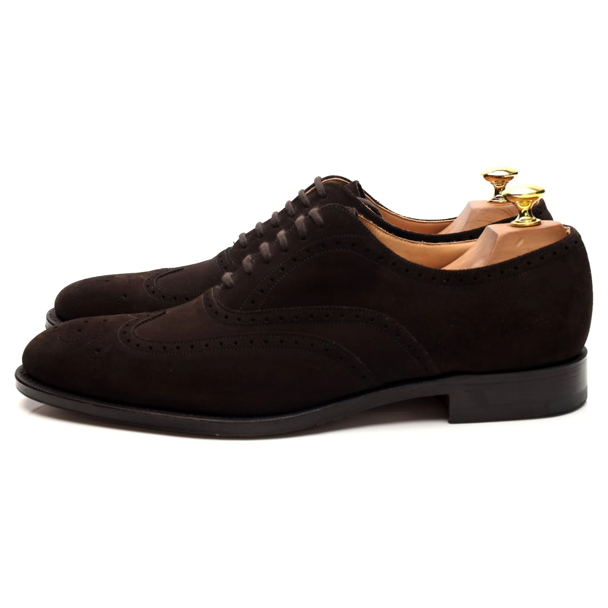 'Berlin' Dark Brown Suede Oxford Brogues UK 8.5 F