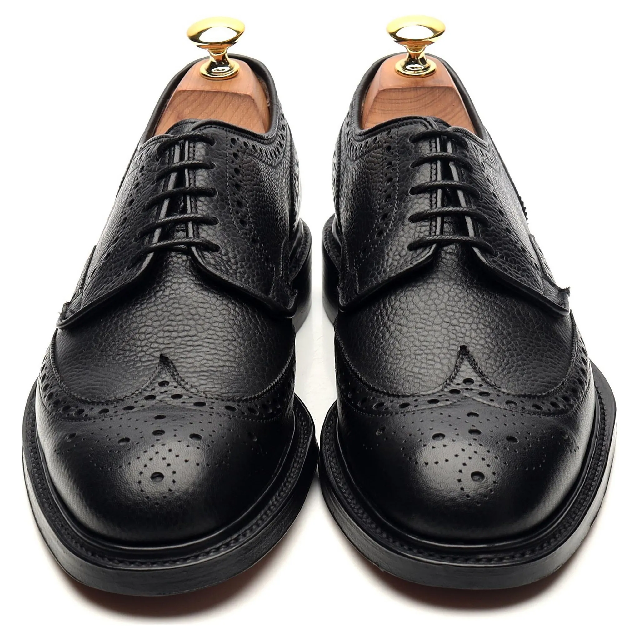 'Bexhill' Black Leather Derby Brogues UK 6 F