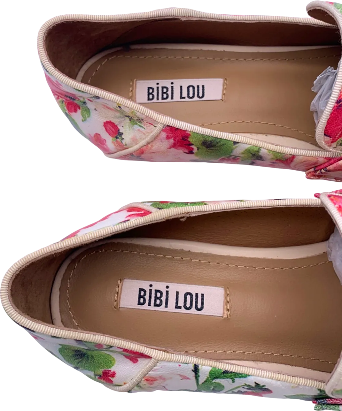 Bibi Lou Pink Floral Print Loafers UK Size 6