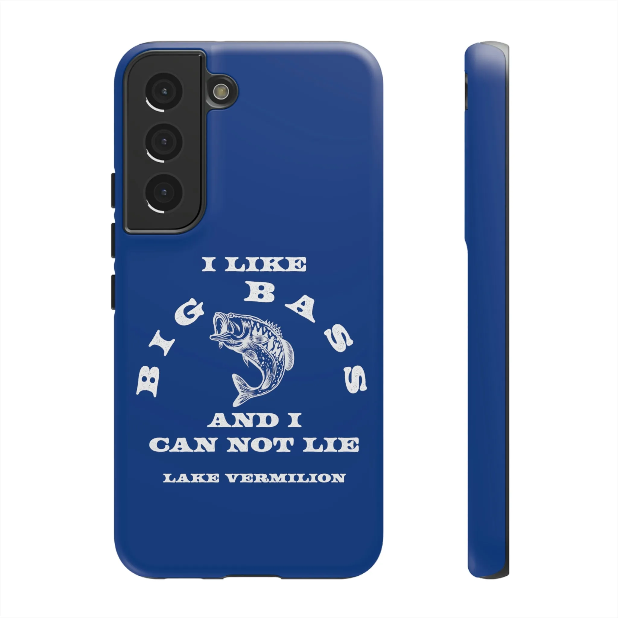 Big Bass - White Print - Blue - Tough Cases