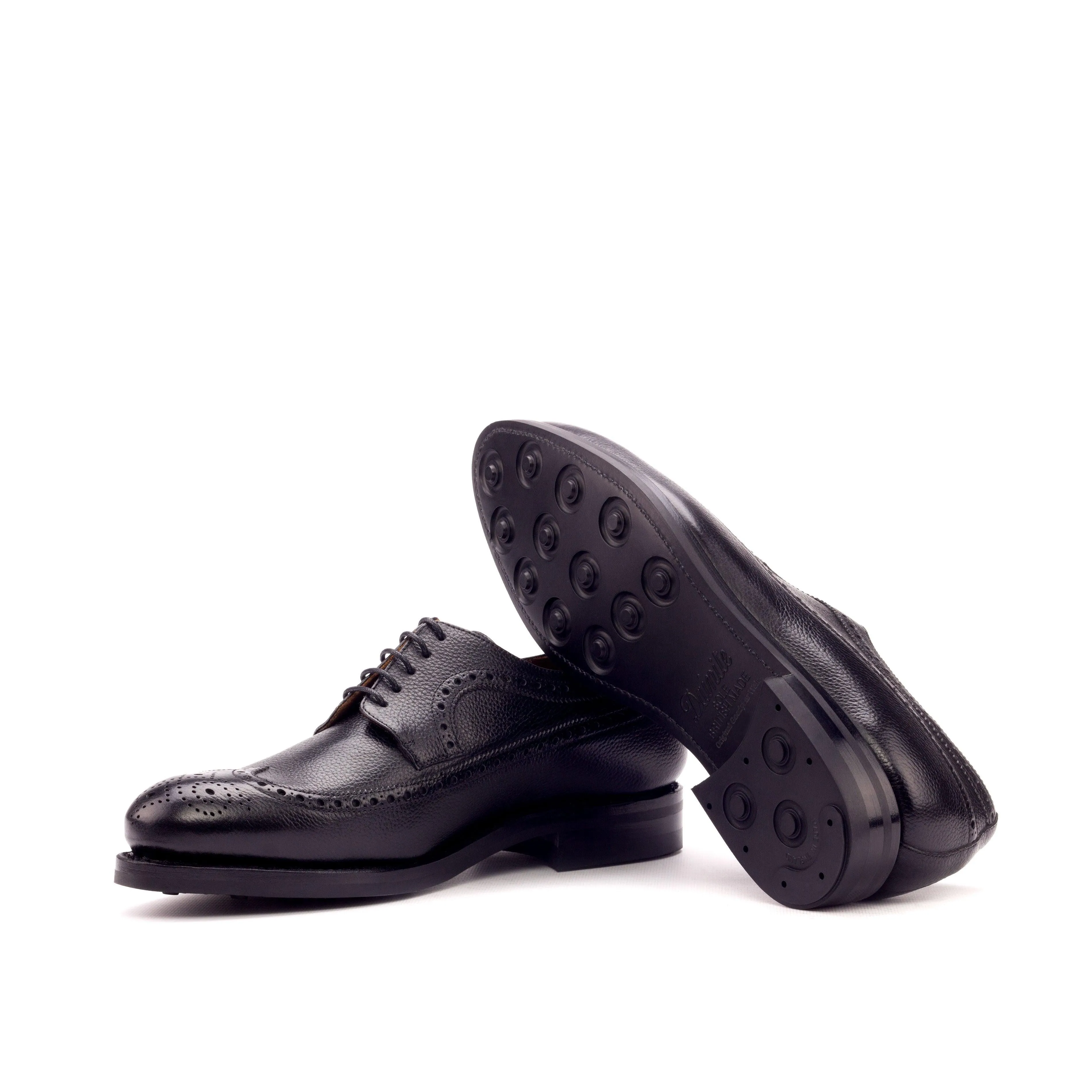 Black Full Grain Leather Longwing Blucher