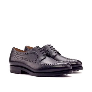 Black Full Grain Leather Longwing Blucher