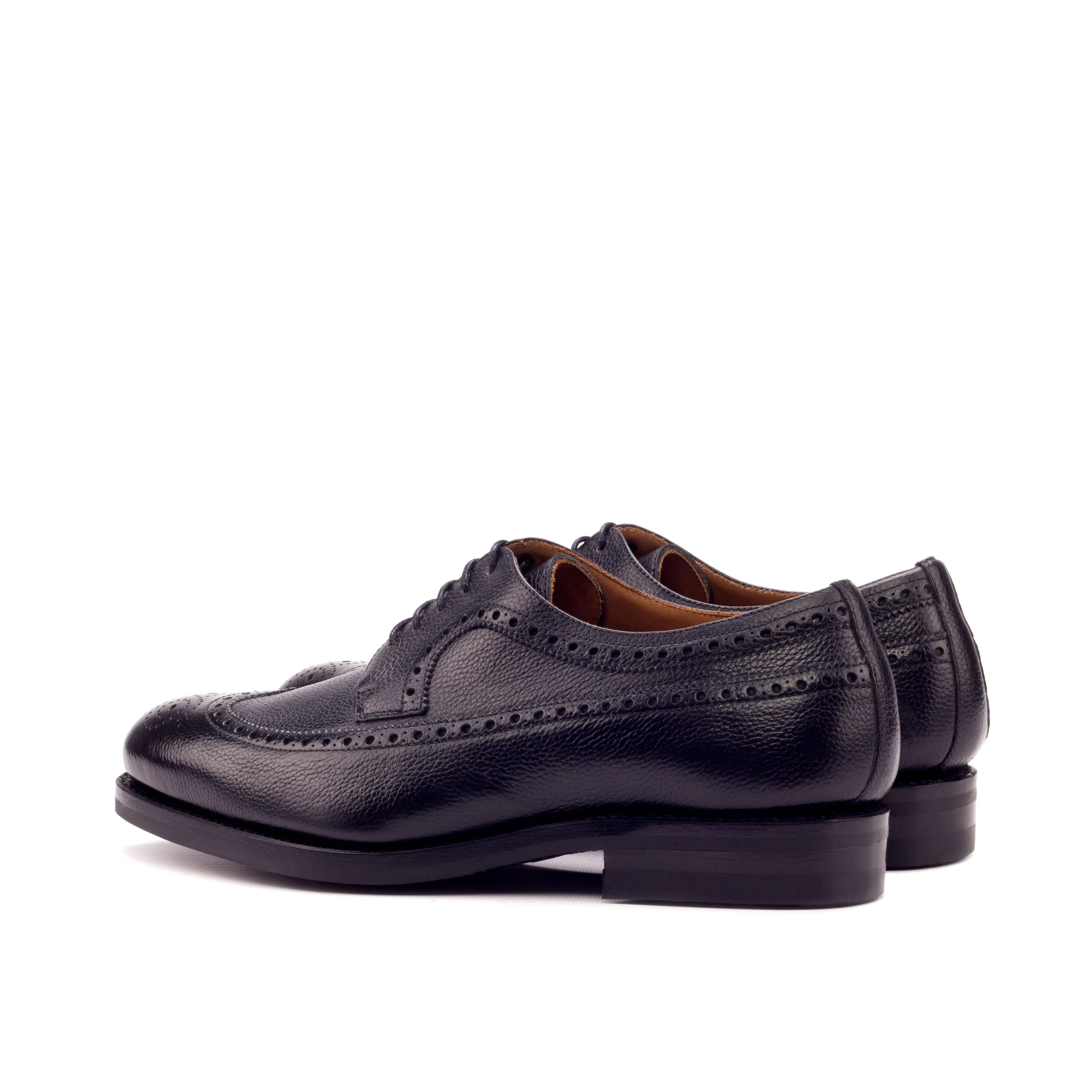 Black Full Grain Leather Longwing Blucher