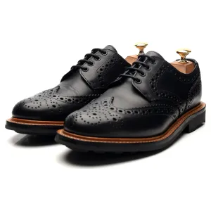 Black Leather Derby Brogues UK 6.5