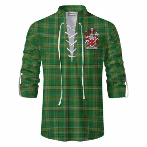 Blake Irish Clan Tartan Ghillie Kilt Shirt with Coat of Arms