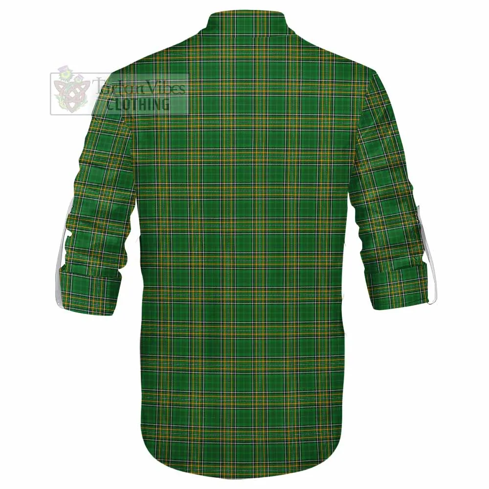 Blake Irish Clan Tartan Ghillie Kilt Shirt with Coat of Arms