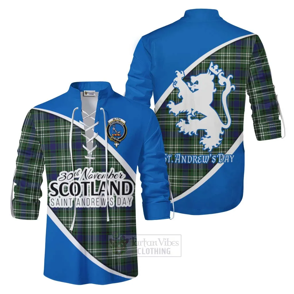 Blyth Family Crest Tartan Ghillie Kilt Shirt Celebrate Saint Andrew's Day in Style