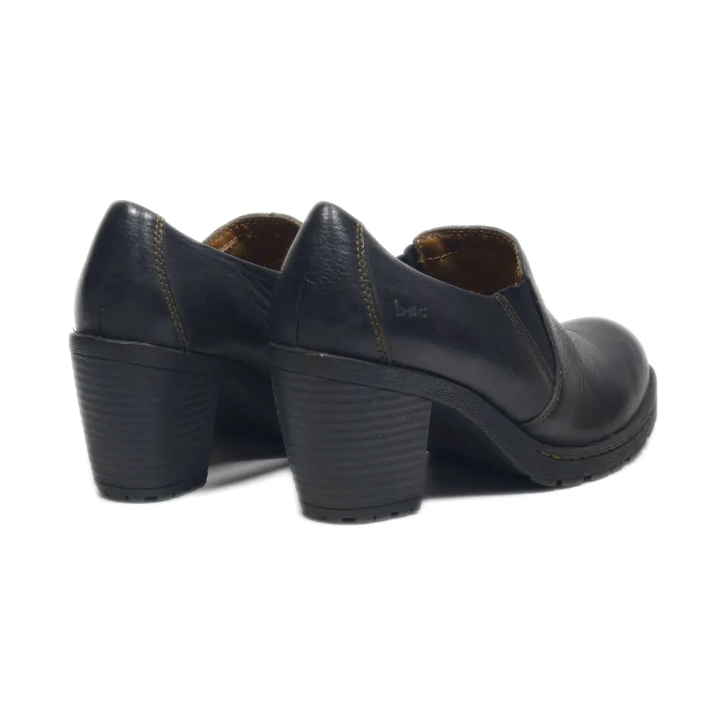 B.O.C Mid-Heel Shoes Leather Black Colour For Women