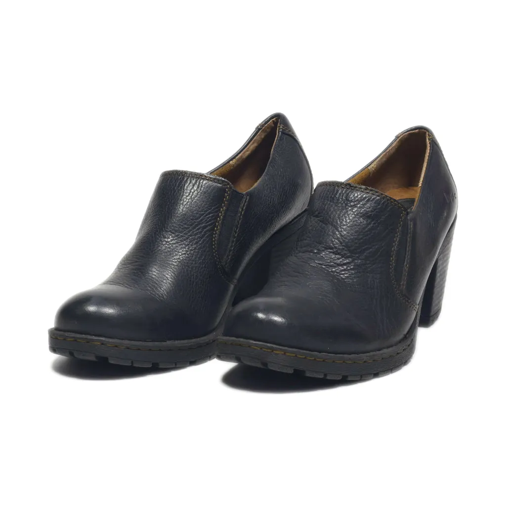 B.O.C Mid-Heel Shoes Leather Black Colour For Women