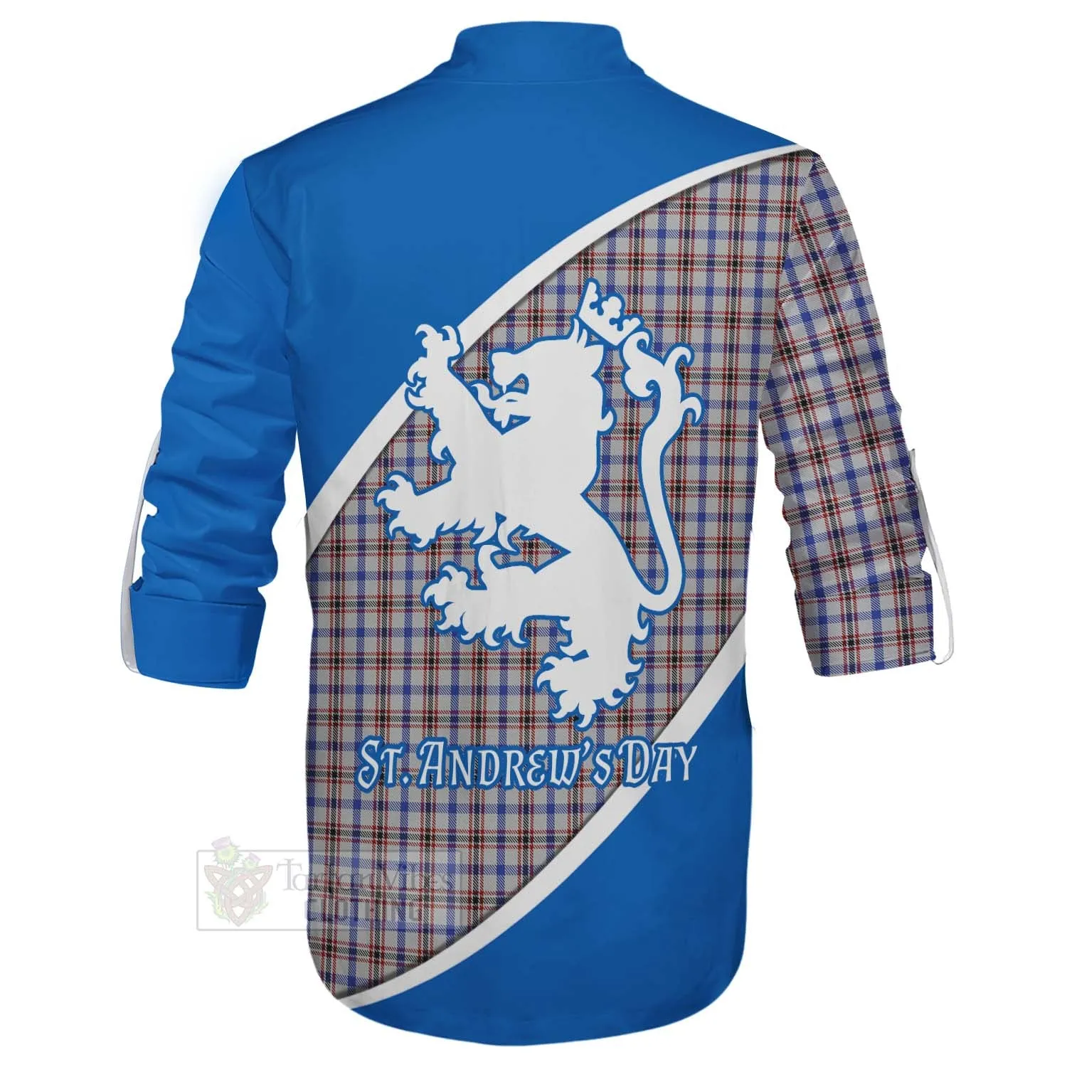 Boswell Family Crest Tartan Ghillie Kilt Shirt Celebrate Saint Andrew's Day in Style