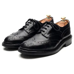 'Bourton' Black Leather Derby Brogues UK 8