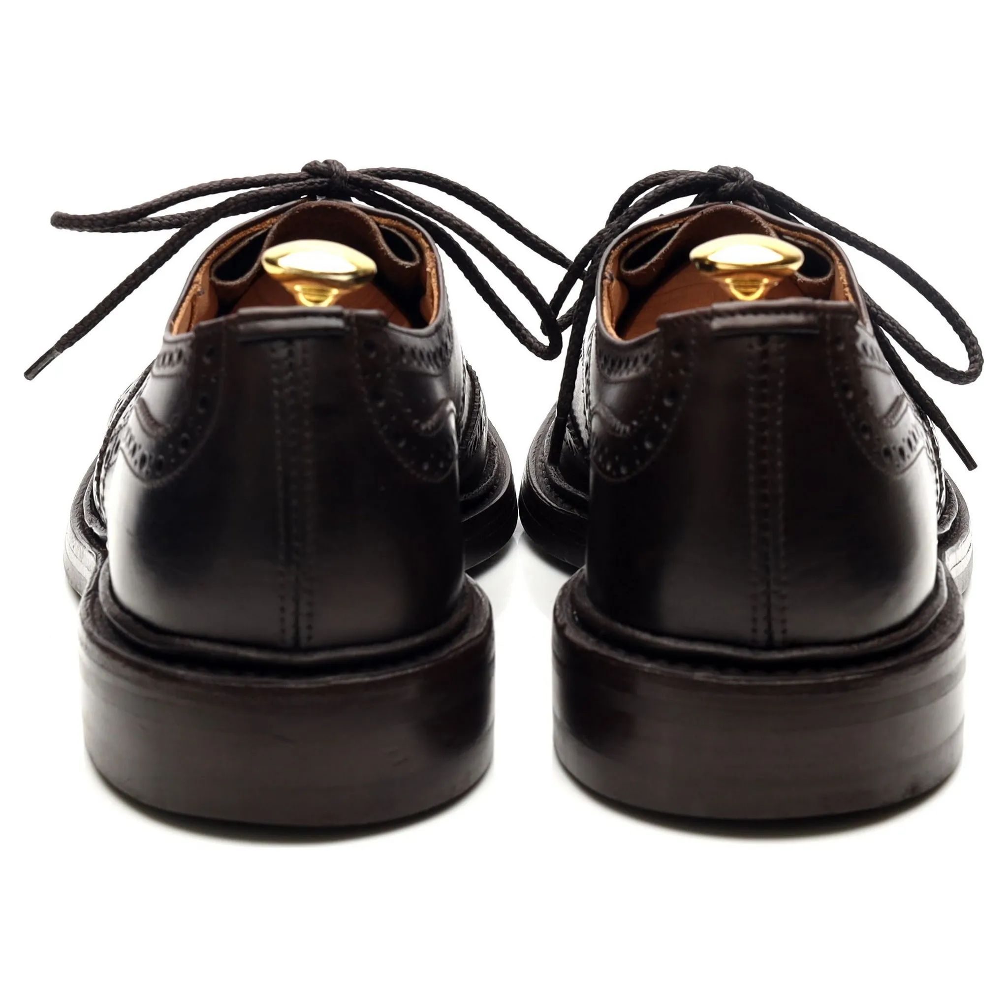 'Bourton' Dark Brown Leather Derby Brogues UK 8